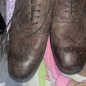 Ralp Lauren wingtip unbuckle leather shoes new